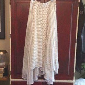 Free People Skirt Medium Cream w/Black Polka Dots